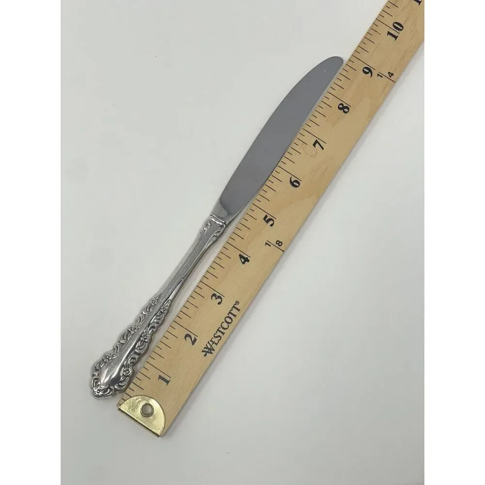 Oneida Shelley Cube USA Stainless Modern Hollow Dinner Knives 9 1/8” Set Of 6